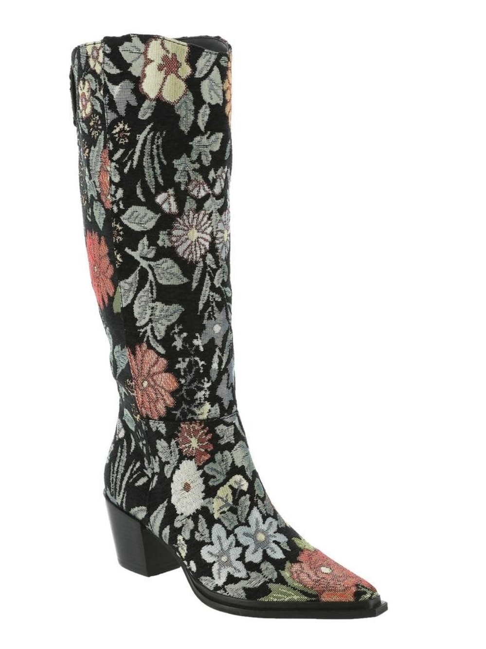 Jessica Simpson Black Floral Embroidered Over-the-Knee Boot
